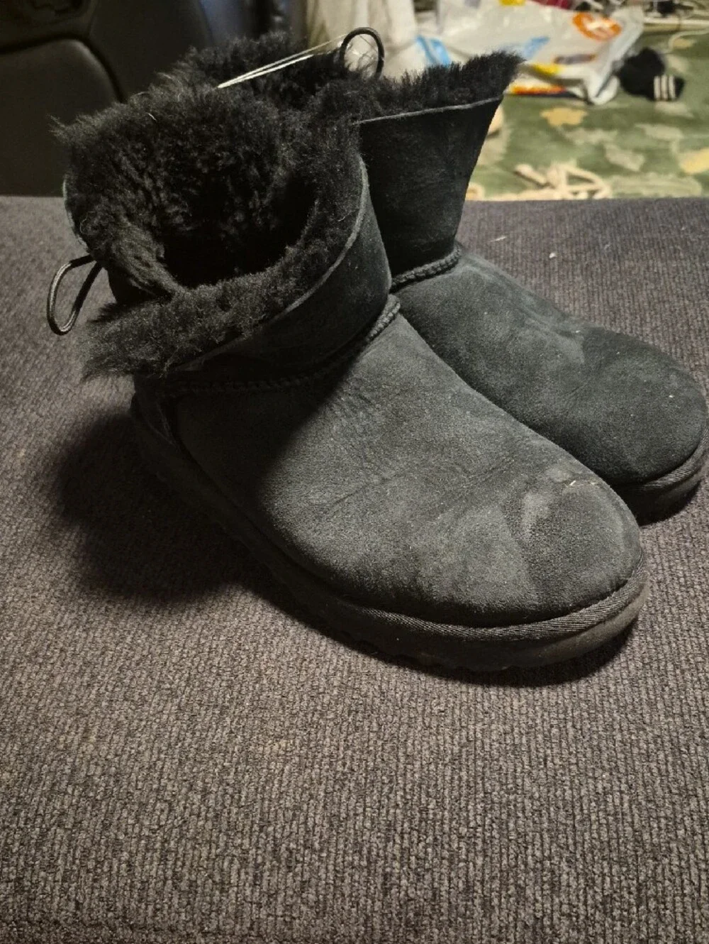 UGG Women's Black Short Shearling Winter Boots